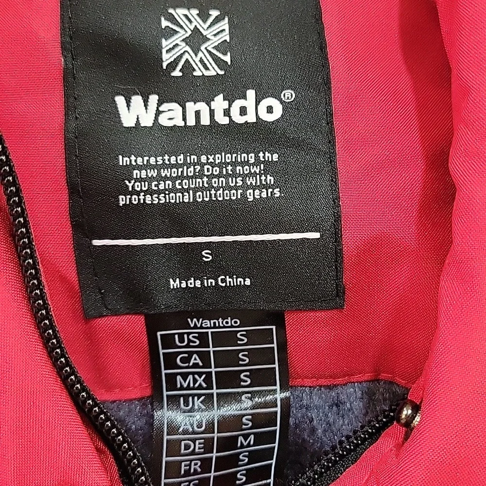 Wantdo Red Waterproof Ski Jacket Hood Winter Snow Coat Mountain Snowboard S New…